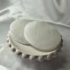 White Selenite Round Plates