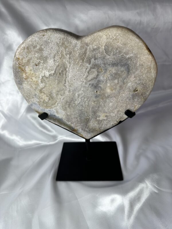 Pink Amethyst Heart On Stand A