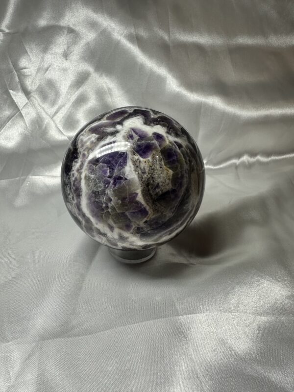 Chevron Amethyst Sphere