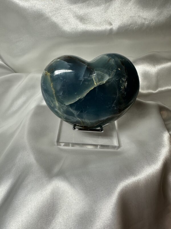 Lemurian Aquatine Calcite Heart A