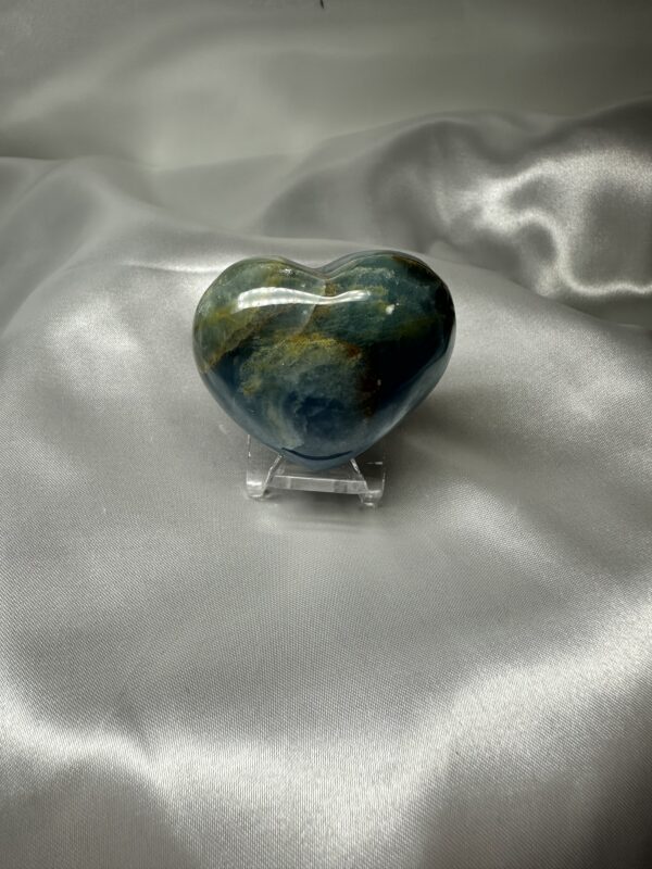 Lemurian Aquatine Calcite Heart C